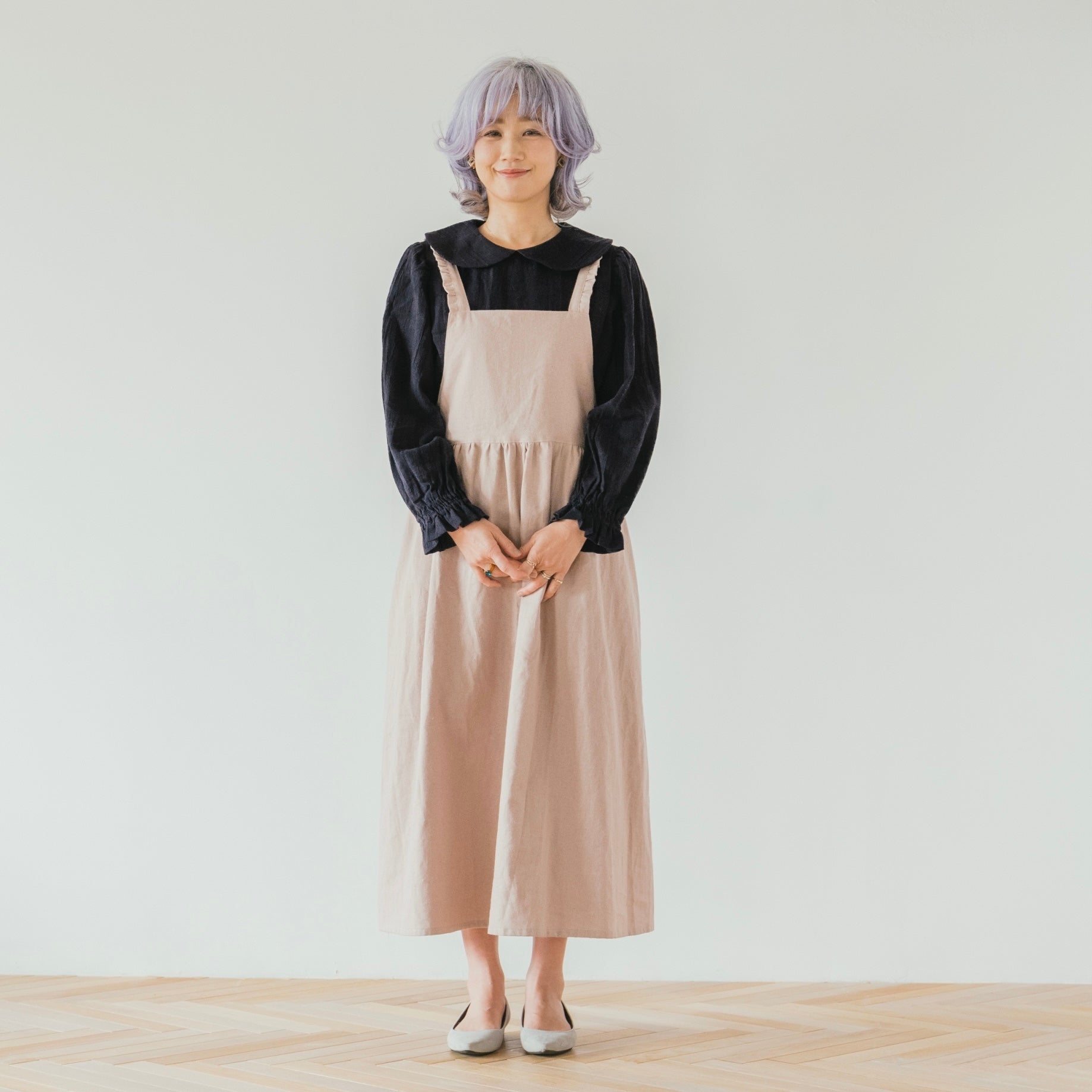 hitoharimama モモエプロンワンピース モモ - MOMO - pink – cicachan