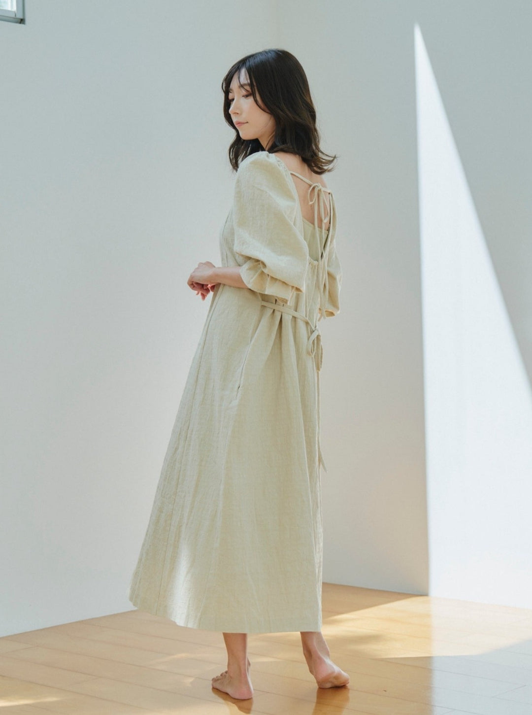 SASHA MINI ワンピース　Sサイズ ドロストデザインダンボールワンピース-short & regular | 小柄